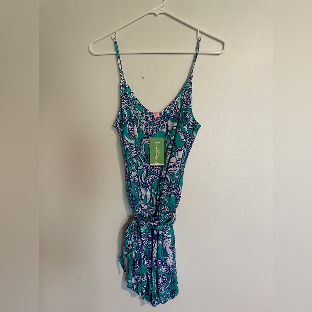 Lilly Pulitzer Deanna Romper in SeaFoam Green